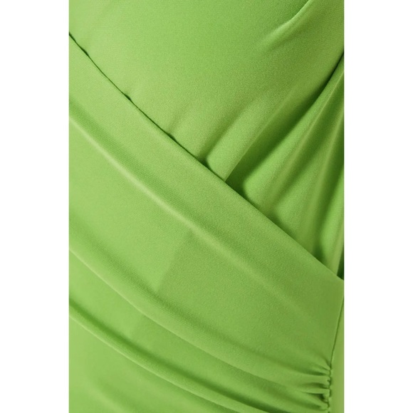 NWT! Norma Kamali Cayla asymmetric draped stretch halterneck dress - Picture 3 of 4